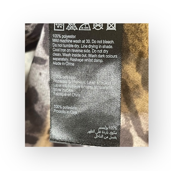 new Allsaints ✽ Penny Ambient Chiffon Surplice Top ✽ Pale Grey Leopard Print ✽ S - Picture 12 of 16